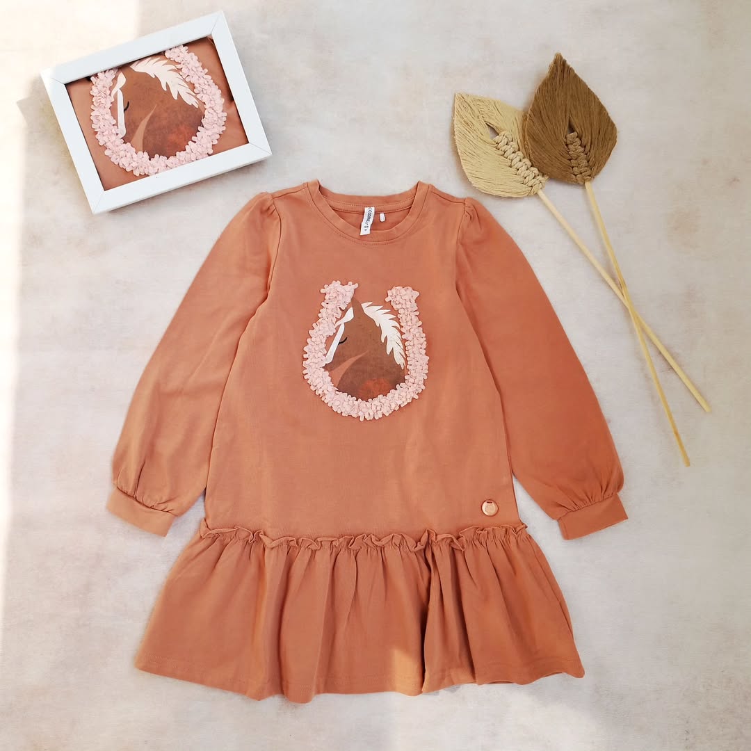 پیراهن دخترانه طرح یونیکورن