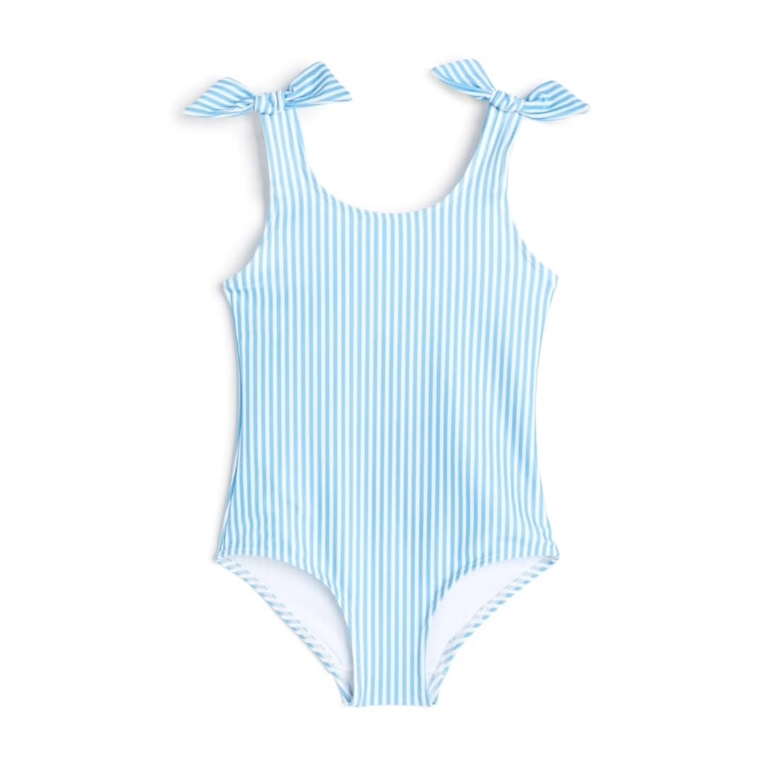 مایو دخترانه H&M طرح راه راه آبی