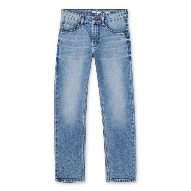 شلوار جین پسرانه Wrangler رنگ آبی سنگشور*ایراد دار*