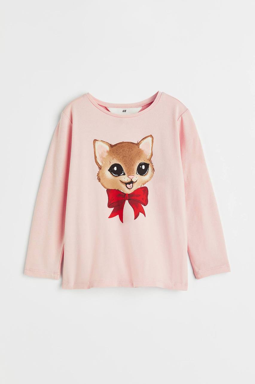 بلوز دخترانه H&M طرح گربه